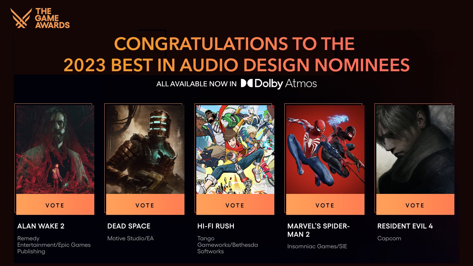 Dolby 2024 atmos games