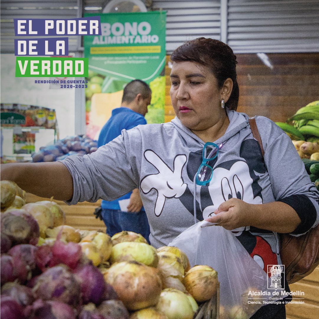 AlcaldiadeMed's tweet photo. ¡En Medellín transformamos la alimentación!🌟
En los últimos cuatro años más de 40,400 hogares hogares han accedido a 194,656 bonos alimentarios 🌈. Gracias a esto las familias han llenado sus hogares con alimentos variados, ricos en nutrientes esenciales 🍲💪.
#ElPoderDeLaVerdad https://t.co/vXU3jdL8Za