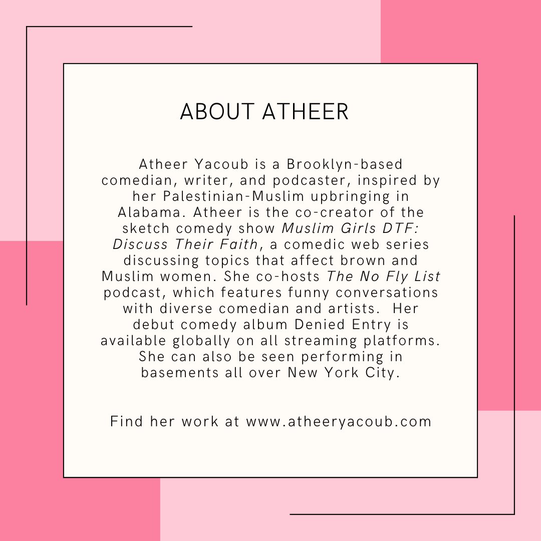 This week’s amazing guest is Palestinian-American comedian and writer @atheeryacoub. Atheer and Saadia explore how humor can be used for sociopolitical change. Streaming everywhere now! 
Listen here: 
podcasts.apple.com/us/podcast/den…

#immigrantlypod #podcast