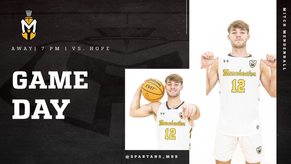 🚨SPARTAN GAMEDAY🚨

🆚 Hope College 
⌚️7:00pm ET
📍Holland, MI
💻 athletics.hope.edu/sidearmstats/m…

#SpartanPride | ⚫️🟡🏀