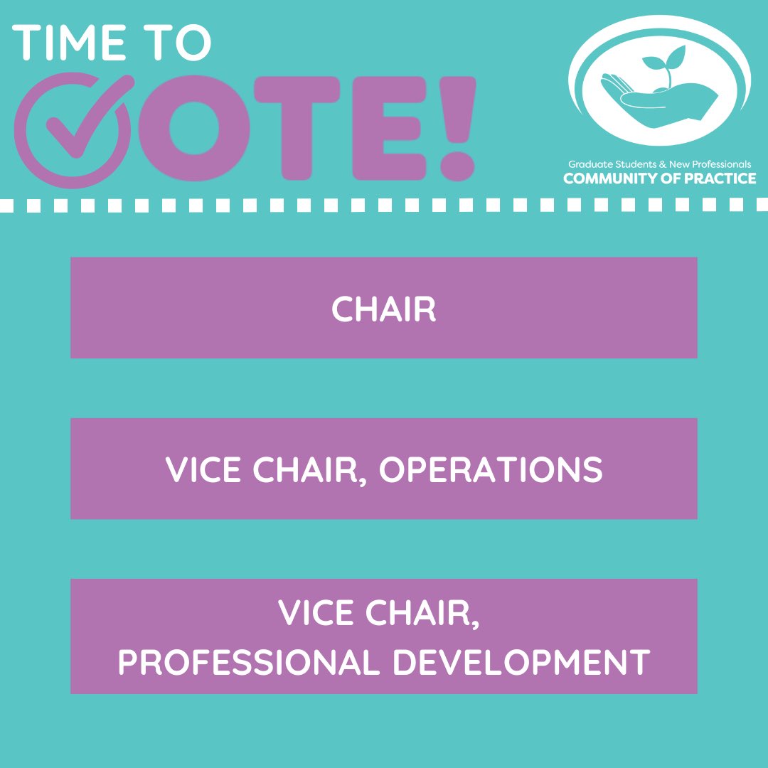 GSNPCoP Members! Ballots have been sent to your emails with information for you to get to know the candidates!🌼

Elections close 11/22/23 at 11:59 PM EST! Best of luck to all candidates!💚