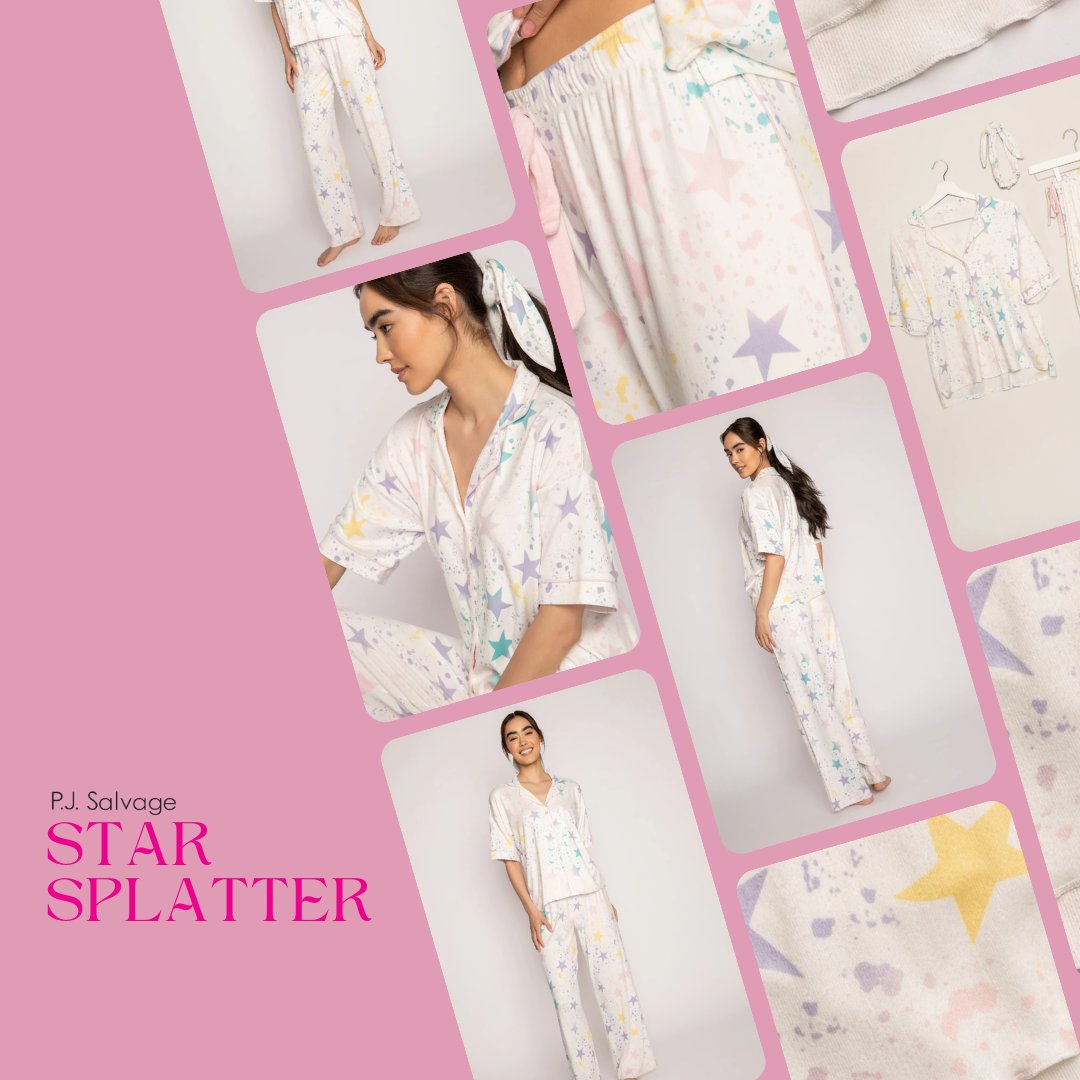 LineaIntima's tweet image. Like the milky way - the softest pajama set printed with a million stars. Double-brushed pointelle for extra comfy, in a classic pj set button top &amp;amp; tie-waist pants. Brilliant! .
.
.
#LingerieLover #LingerieStyle
#Bralette #BraletteOutfit #Bralettes #OutfitoftheDay #InstaStyle #o