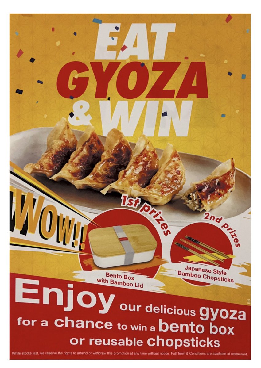nan_tei's tweet photo. Don’t miss out on our exciting promotion starting from TODAY! Enjoy our delicious GYOZA and receive a scratch card for a chance to win a bento box or reusable chopsticks. But hurry, this promotion is only available while stocks last
#japanesefood #nottingham #nottinghamfood https://t.co/srQu1nrz9L