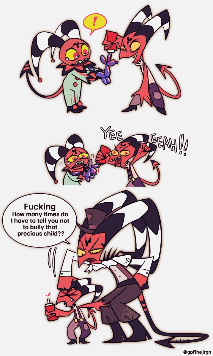 gpffhejrgn's tweet photo. I think young Blitzo actions will be violent often 🥴 https://t.co/No6CmT5cHw