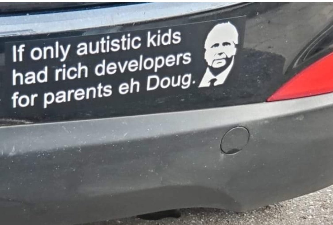 @MacLeodLisa Speaking of tax @MacLeodLisa, maybe it's time to start taxing the wealthy donors making billions off your corrupt government. Just a thought! #onpoli #DougFordIsCorrupt #DougFordResign 

P.S. in case you haven't seen my bumper sticker lately... 60k autistic kids are still waiting