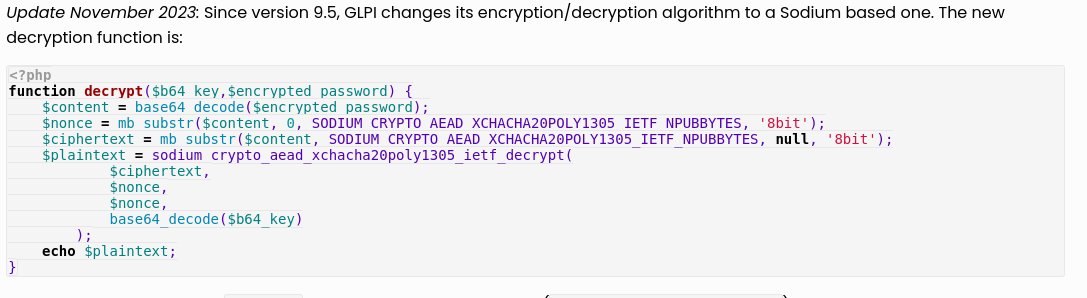 AlmondOffSec's tweet image. We updated this old gem by @myst404_ to include the new GLPI decryption algorithm.
offsec.almond.consulting/multiple-vulne…