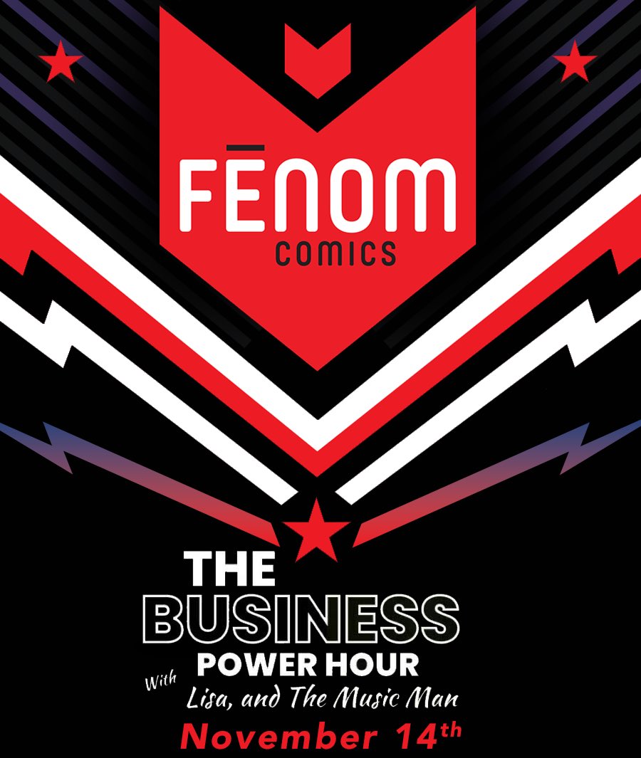 Check Fēnom Comics out tonight Live! 👍 thebusinesspowerhouse.biz #comics #comicbooks #businesspowerhour #ComicCon #anime #cosplay @elonmusk