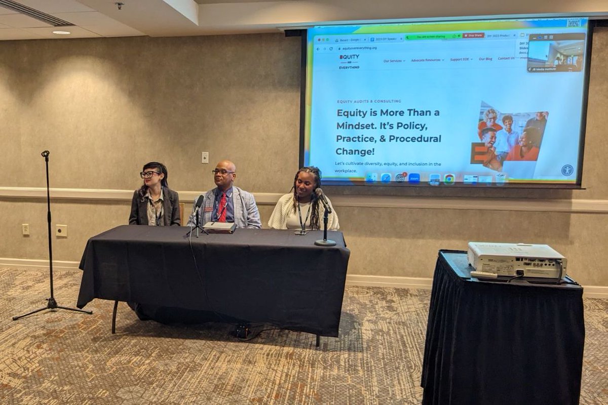 Listening in on the #DEI Panel with Equity Over Everything. 

"We need to be investing more in our communities. We need to see how tourism can support everyone. How can we create sustainable &amp; equitable communities that empower &amp; uplift everyone?" #DIY2023