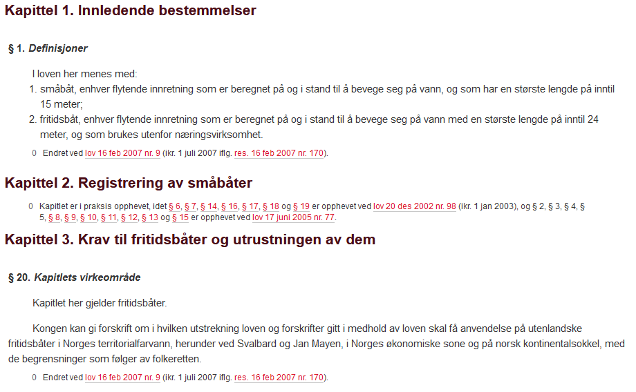 jcfnordrum's tweet photo. Finnes det større sprang i paragrafnummerne enn småbåtlovens frekke sprang fra § 1 til § 20? I småbåtloven finnes altså ikke §§ 2–19. Kapittel 2 har ingen paragrafer. #Lovnerding #Lovathlon https://t.co/xcgWkNURFt https://t.co/xZXyl1nIgU