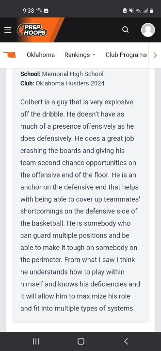@PrepHoopsOK & @chivasmiller_ with a great write up on 2025 @TMC_Basketball1 CHARGER @ColbertJarrell !