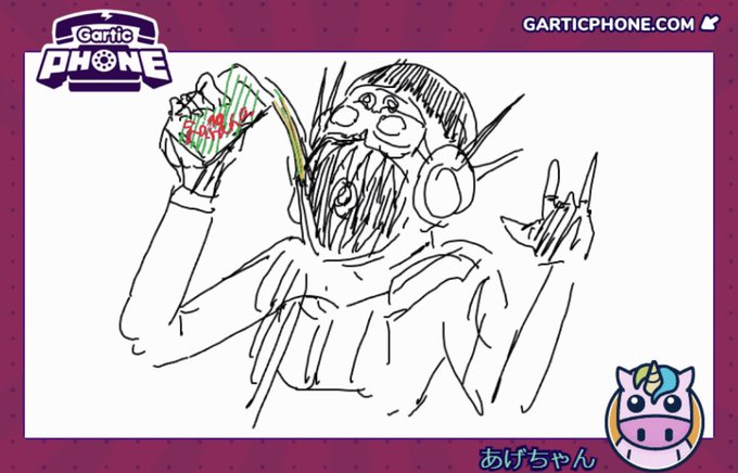 前に友達の配信で参加したガーティックフォンのオクタン。よく描けてると思う。 