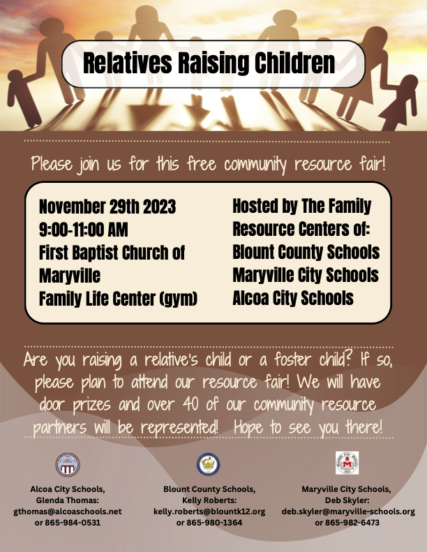 EESRavens's tweet photo. Raising a relative's child or a foster child? Attend the free resource fair on November 29th hosted by the Family Resource Centers of all 3 school systems. Over 40 community resource partners will be there. https://t.co/PAMw1J2LJh