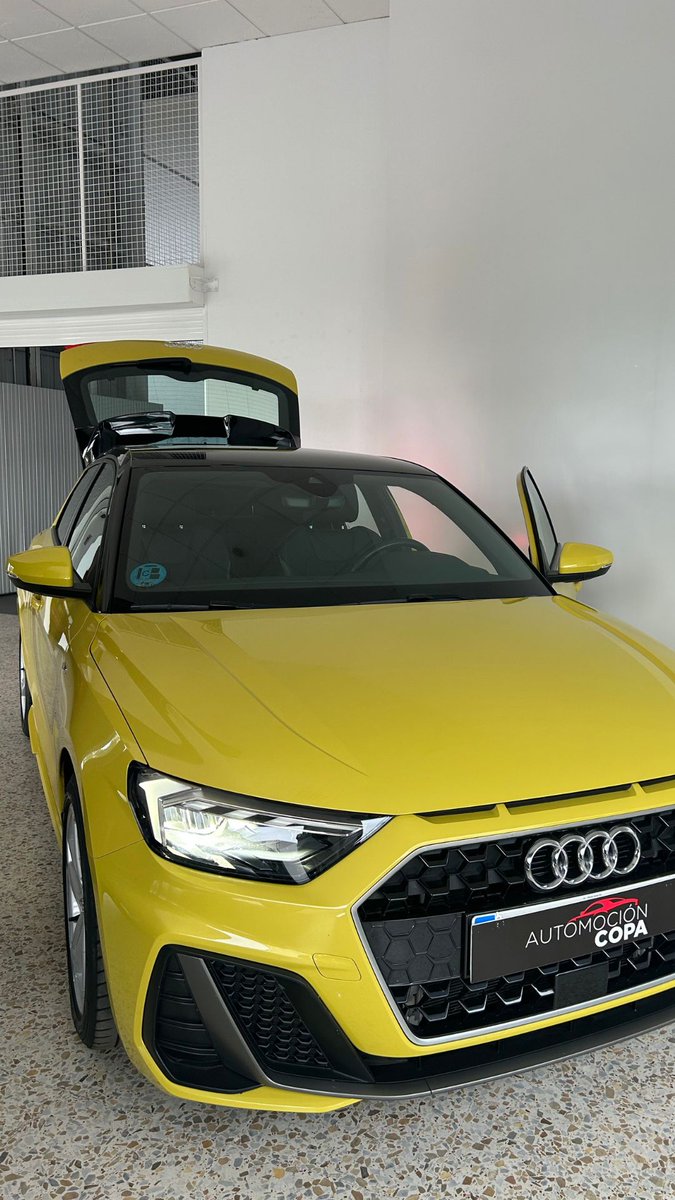AutomocionCopa's tweet photo. 😍¡¡Nos encanta este AUDI A1 Sportback S Line 35 TFSI S Tronic de color amarillo!! Puede ser tuyo por tan solo 22.990€ !! https://t.co/5TlS0xx8BF

ven a verlo a Automoción Copa
info@automocióhttps://t.co/R5Sffb8ptL
Teléfono 629 834 325 https://t.co/lM6F8GKvn0