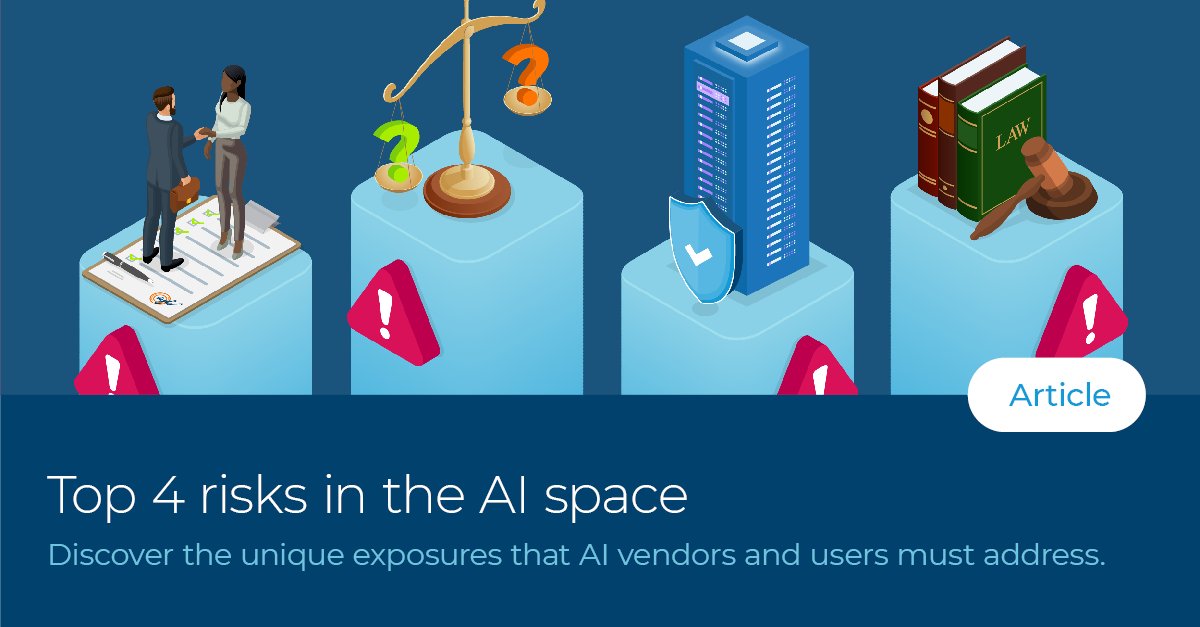 70% of businesses worldwide recognize the importance of investing in AI. But while AI undoubtedly holds many benefits, it also comes with a set of unique exposures. Discover the top risks that AI vendors and users need to be aware of in our new article: hubs.ly/Q028Shhk0