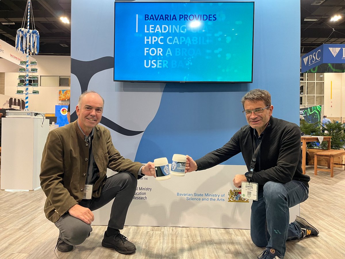 LRZ_DE's tweet image. Impressions from #SC23. 📸
Happy to meet the #HPC community in the Colorado Convention Center in Denver, where @Supercomputing takes place for the 35th time! 
@TU_Muenchen, @LMU_Muenchen, @MunichQuantum @UniFAU #HPC4Germany #iamHPC #BavarianHPC