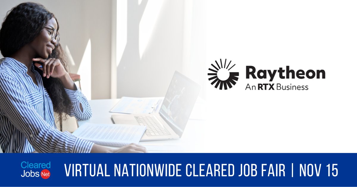 ClearedJobsNet's tweet image. Connect with @RaytheonTech at the November 15 Nationwide Virtual #ClearedJobFair bit.ly/3FKOvqD #SoftwareEngineer #LinuxSystemAdmin