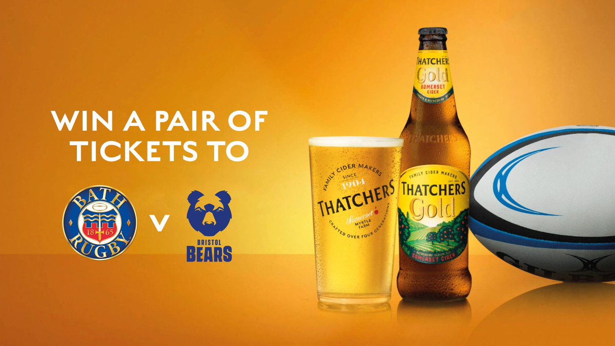 🏉🍎 Win big with Thatchers Cider! 🍻 Score a pair of tickets to this Friday’s ultimate Cider Derby – @BathRugby vs @BristolBears! 🎫 To enter: 1. Tag your matchday partner 2. Retweet this tweet 🙌 Winner will be contacted on 16.11.2023. Good luck! 🏆 #CiderDerby #BathVsBristol