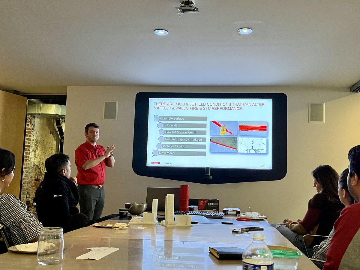 Riveting lunch and learn presentation by <a href="/HiltiNAmerica/">Hilti Inc. (U.S.)</a>! 

#firestop #detailing #architecture #design