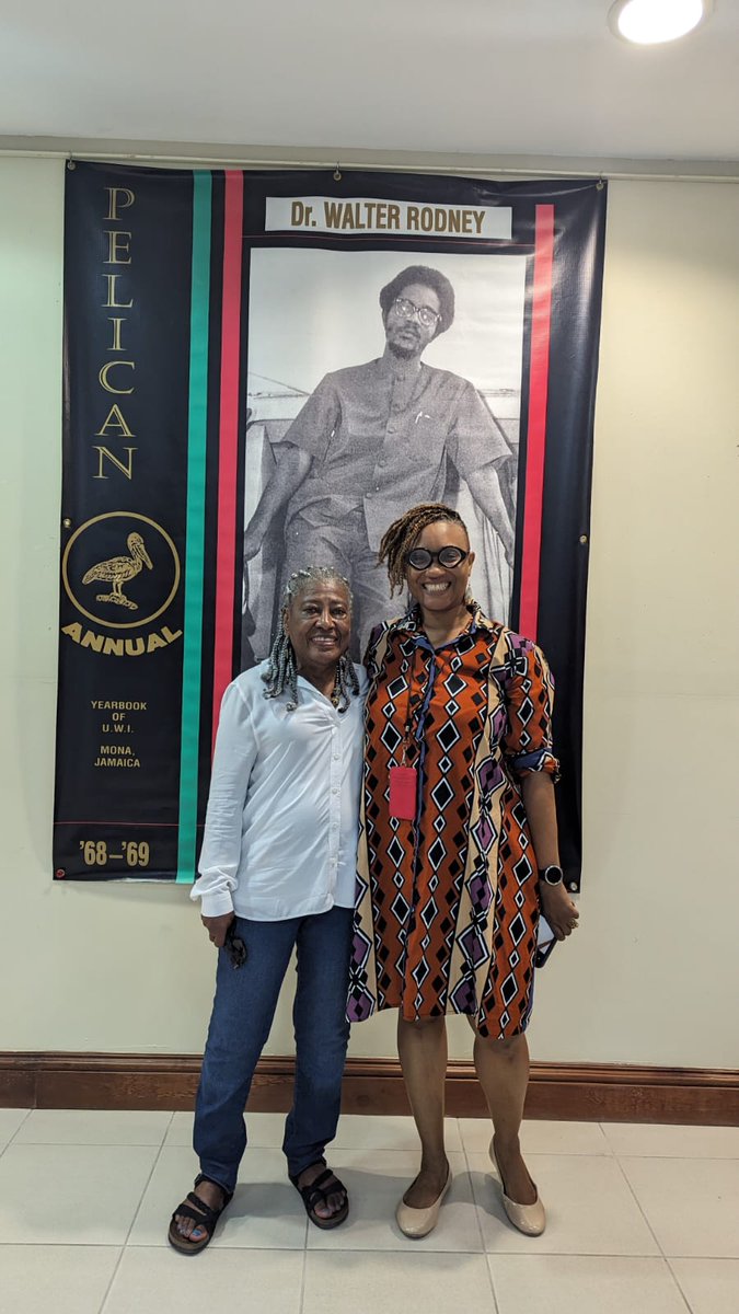 Patricia Rodney: 'This group of young men are from Chancellor Hall, UWI, Jamaica. Walter Rodney was a Chancellorite. They came to the film screening. The other is Shani Roper at UWI Museum.'