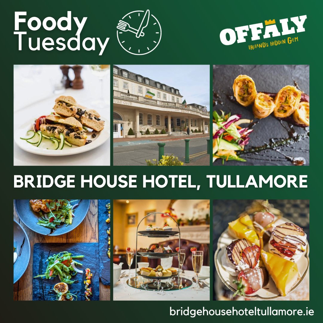 visitoffaly's tweet photo. It's #FoodyTuesday ! ๐ด๐ด
The Bridge House Hotel, Tullamore. offers the choice of four unique dining outlets each with a distinct style and character!
More info at https://t.co/wTmEV4EFWB
#food #visitoffaly #Offaly #tullamore #eatoutinoffaly #offalygood #keepdiscovering https://t.co/2ic5MXLl8u