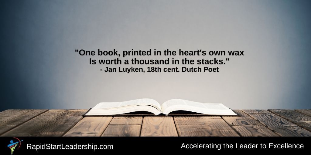 Thought for the day.  What books have you printed in your "heart's own wax?"