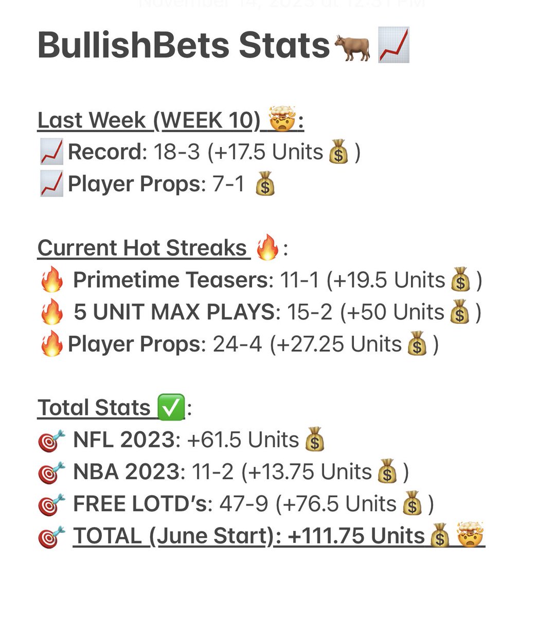 BullishBets_'s tweet image. 🚨FREE TRIAL ANNOUNCEMENT🚨

If you wanted to see what my VIP was like, but you’re not sure if you want to do it yet… Click below for a

🍻100% OFF FREE 1-WEEK VIP TRIAL🍻

dubclub.win/r/p/pri-yuxjt/…

Try it out for a week..if you don’t like my product, you can cancel at any time🤝…