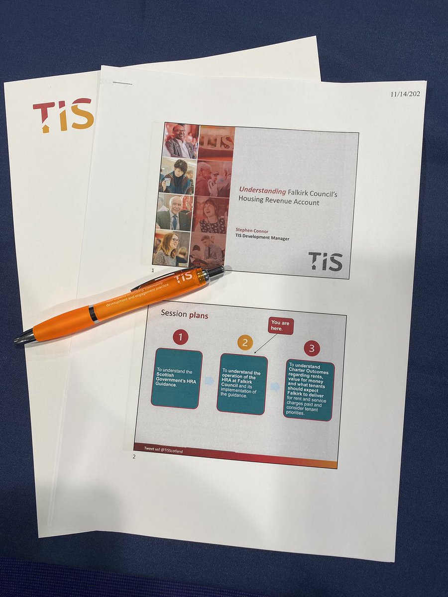 Really looking forward to this evenings session at <a href="/FalkirkStadium/">The Falkirk Stadium</a> focusing on developing <a href="/falkirkcouncil/">Falkirk Council</a>  tenants knowledge and understanding of the Housing Revenue Account, and how we can develop tenant engagement and participation to influence key decision making 💪🏼