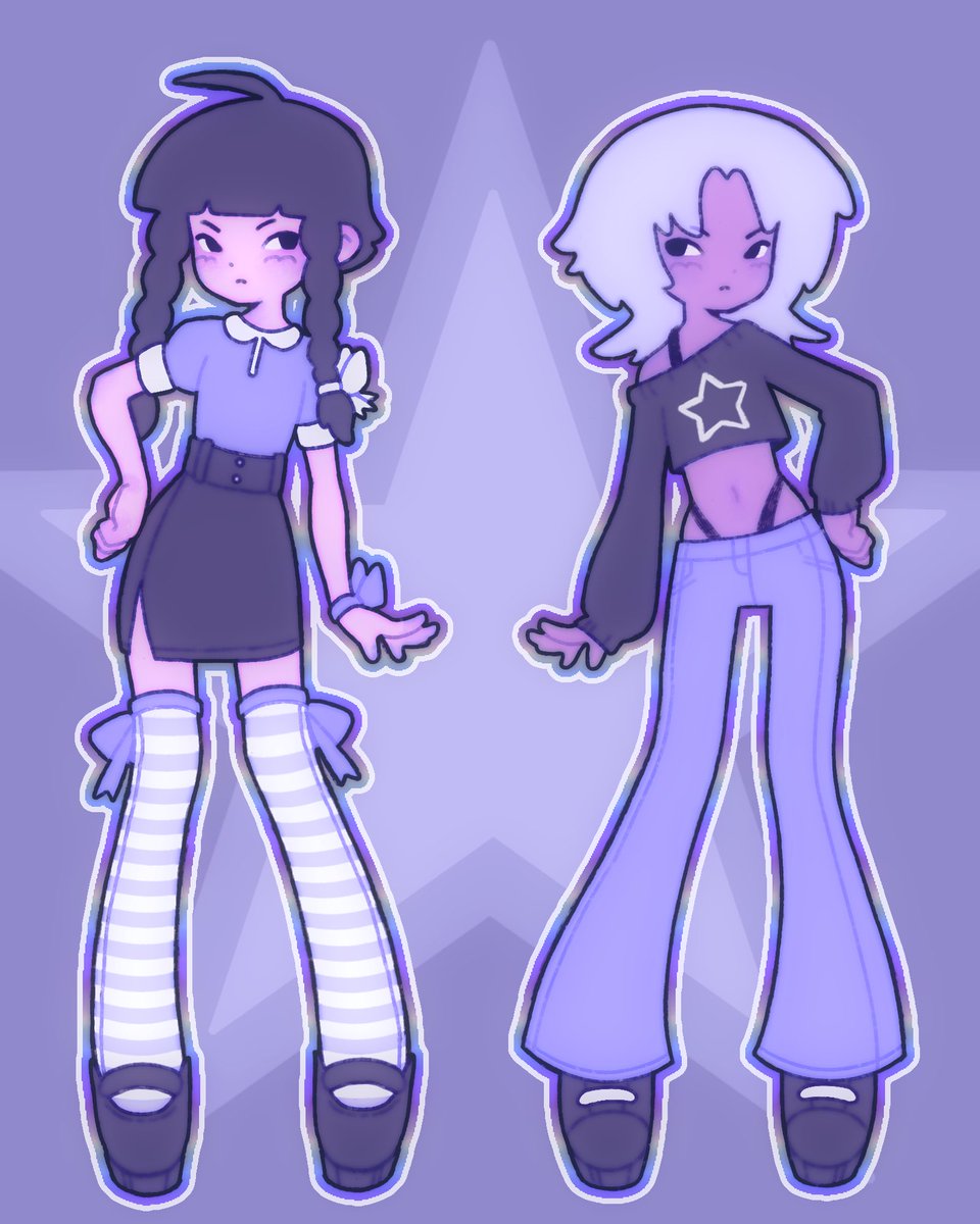 2 lil ladies oh yeah ⭐️ #art #chibi #chibiart #drawing #digitalart #kawaii