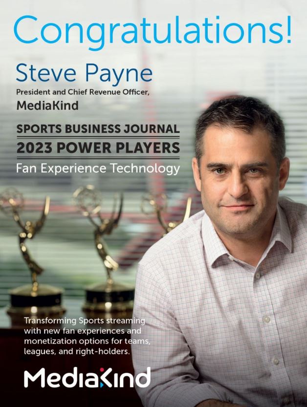MediaKind (@media_kind) on Twitter photo Congratulations to MediaKind's Steve Payne for being recognized as one of the 2023 <a href="/SBJ/">Sports Business Journal</a> Power Players in Fan Experience Technology! Read more: hubs.li/Q028Sn8b0 Congratulations to MediaKind's Steve Payne for being recognized as one of the 2023 <a href="/SBJ/">Sports Business Journal</a> Power Players in Fan Experience Technology! Read more: hubs.li/Q028Sn8b0