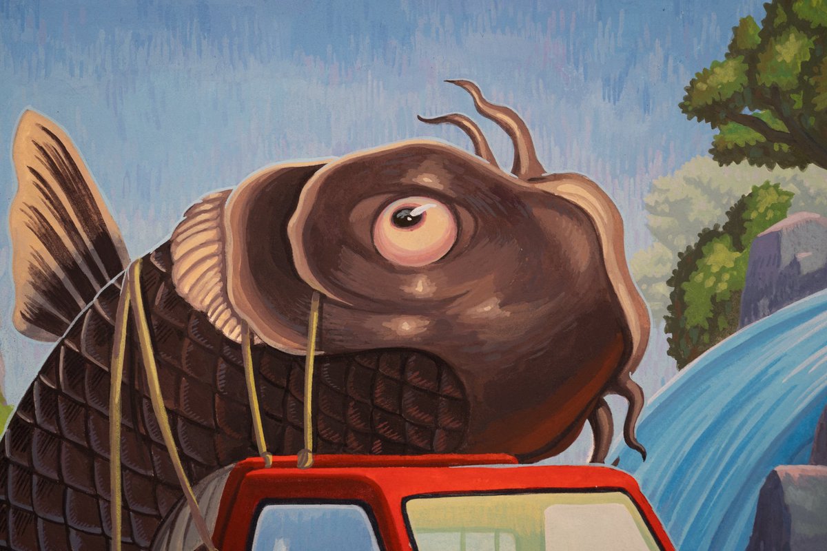 artpm's tweet image. A kei truck painting inspired by Kintaro, the golden boy, from earlier this year.