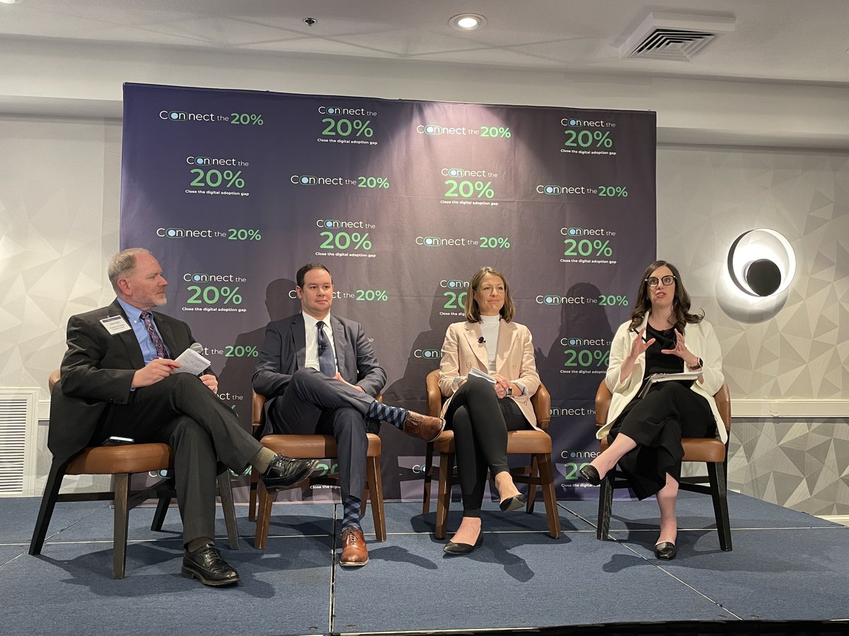 Network:On (@networkonusa) on Twitter photo Our stellar first panel features <a href="/NTIAgov/">NTIA</a>'s <a href="/sarmorris/">Sarah Morris</a>,
<a href="/usdaRD/">Rural Development</a>'s Laurel Leverrier, and <a href="/USTreasury/">Treasury Department</a>'s Joseph Wender. Collectively, their agencies are distributing billions of dollars to #Connect20. Our stellar first panel features <a href="/NTIAgov/">NTIA</a>'s <a href="/sarmorris/">Sarah Morris</a>,
<a href="/usdaRD/">Rural Development</a>'s Laurel Leverrier, and <a href="/USTreasury/">Treasury Department</a>'s Joseph Wender. Collectively, their agencies are distributing billions of dollars to #Connect20.