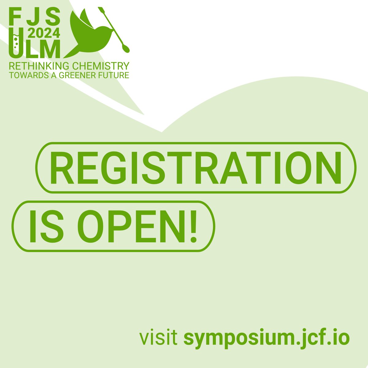 🌟🔬 Exciting News! Registration for the Frühjahrssymposium 2024 is NOW OPEN! 🔬🌟

To register visit our website via the link 
symposium.jcf.io

#FJS2024 #jungchemikerforum #jcfinformiert #chemistry #frühjahrssymposium