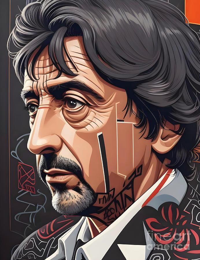 Modern Portraits-Al Pacino 
fineartamerica.com/featured/moder…
#portriatart #digitalartwork #AIart #AIArtworks #alpacino #Hollywood #posterdesign