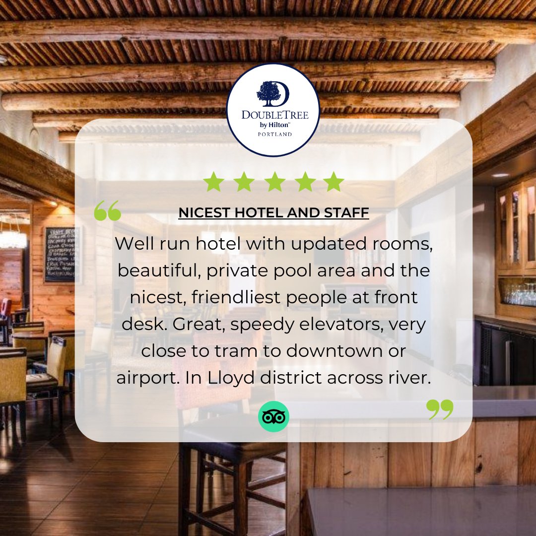 doubletreepdx's tweet image. From our welcoming team to the convenience of our prime #LloydDistrict location, every moment here is designed for your comfort and ease. Join us for an experience where every detail is taken care of! 🏨🛏️ 
hil.tn/durdgr
#DoubleTreePDX