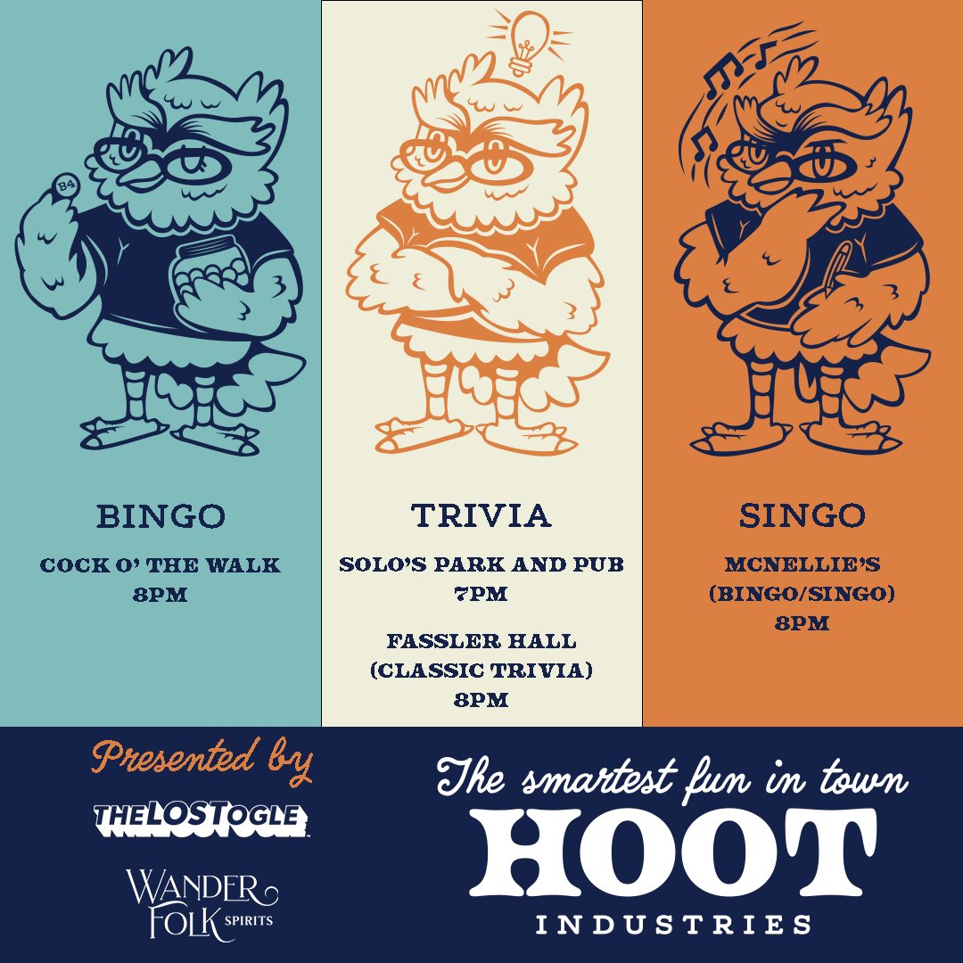 Hoot Industries (@hootindustries) on Twitter photo Double League-Points week rolls on tonight with our Tuesday Night Lineup presented by <a href="/WFspirits/">WanderFolk Spirits</a>! Double League-Points week rolls on tonight with our Tuesday Night Lineup presented by <a href="/WFspirits/">WanderFolk Spirits</a>!