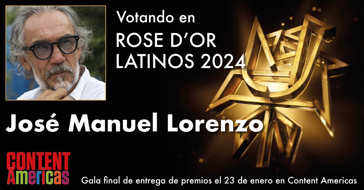Este año José Manuel Lorenzo <a href="/Jmlonset/">Jmlorenzo</a> formará parte del jurado de los premios Rose d'Or Latinos evaluando los proyectos presentados. El Content Américas está a la vuelta de la esquina y ya tenemos ganas de ver quiénes son los galardonados. #rosedorlatinos #contentamericas