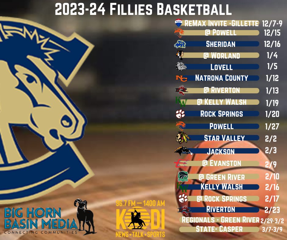 <a href="/FillyHoops/">Cody Filly Hoops</a> are the Wyoming 4A Defending State Champions! The 2023-2024 schedule! #WyoHoops #CodyFillyBB