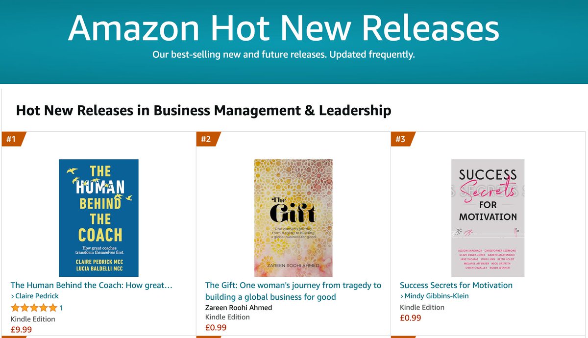 Thank you to everyone who has bought the Kindle version of 'The Gift' so far! #2 in Amazon Hot New Releases in several categories - in less than 10 hours! Please help Dr. <a href="/zareen_roohi/">Dr Zareen Roohi Ahmed</a>  to get to #1. 
amazon.co.uk/Gift-journey-t…

#thegiftbooklaunch2023 #giftwellness #periodpoverty