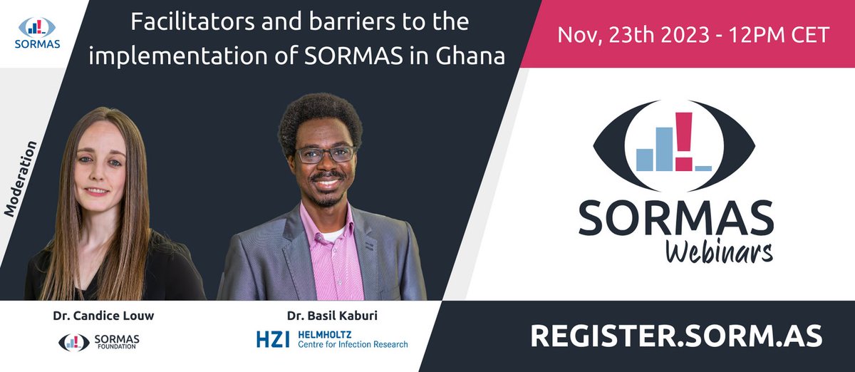 sormas's tweet photo. Dear Colleagues,

We invite you to join us in a #webinar on the research results regarding the implementation of #SORMAS in Ghana.

Find details and reserve your spot for this insightful webinar here: https://t.co/0wHS09hick

#digitalhealth #Surveillance #pandemicpreparedndess https://t.co/63fXPnKkM7