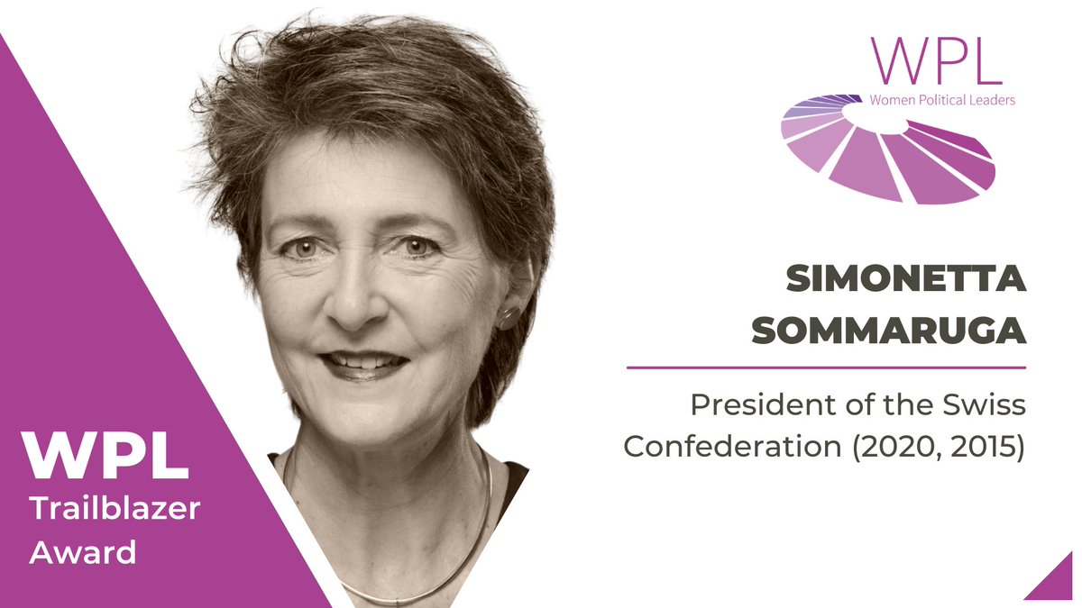 Congratulations to @s_sommaruga, President of the Swiss Confederation (2020, 2015), for receiving the WPL Trailblazer Award at the @ReykjavikGlobal 2023. This award recognises leaders for breaking political glass ceilings & reaching the highest echelon of political leadership.
