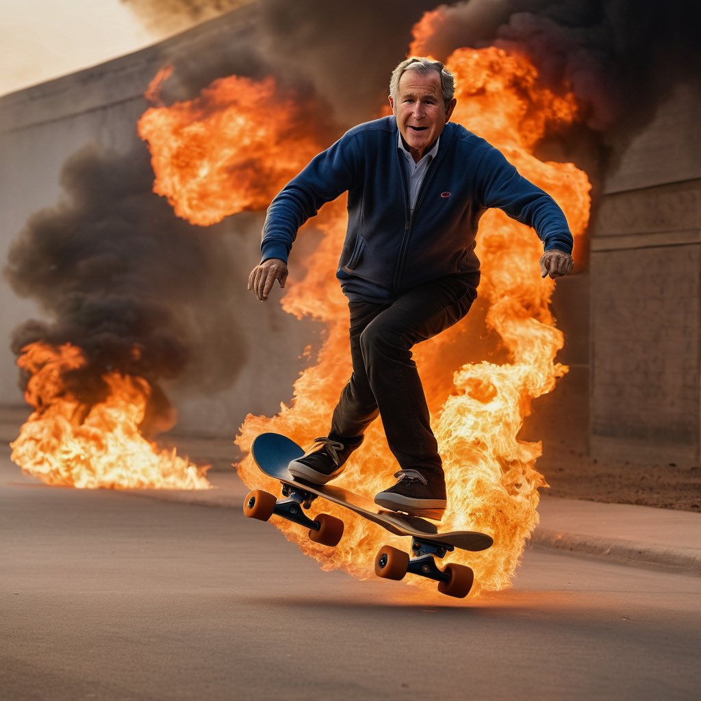 bush_skater's tweet photo. I'm not here to turn a profit for myself I'm here to run laps on George Bush's Pro Skater and nollie heelflip 180 on my enemies.

$OIL https://t.co/1Y4i2GWN7z