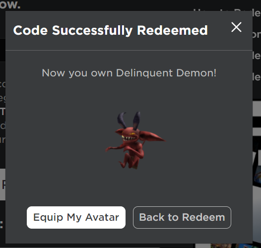 Aremana on X: 100 Code Delinquent Demon Giveaway 🎁 ➡️ I will