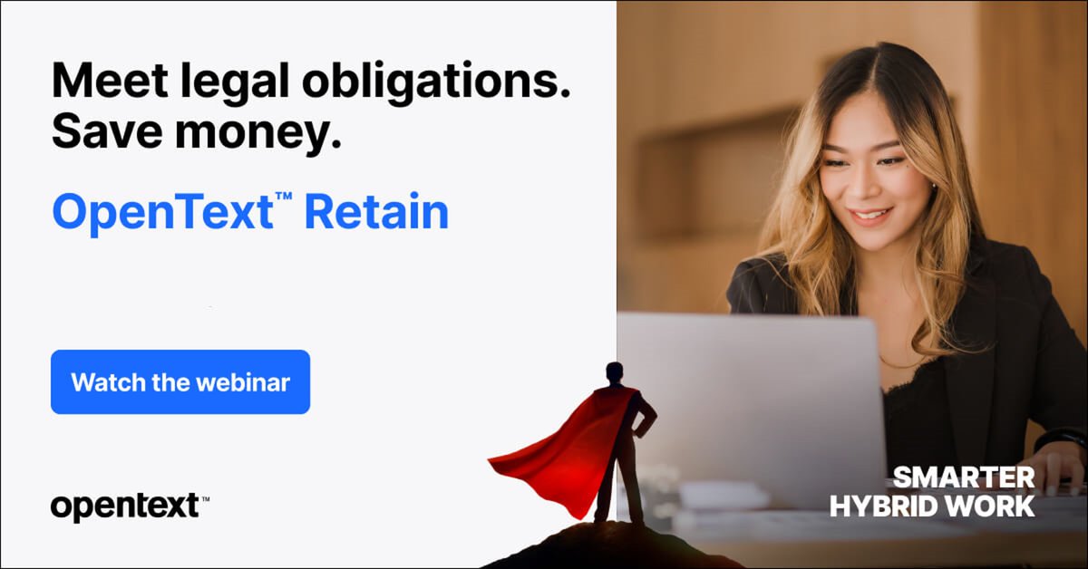 OT_Portfolio's tweet image. ⚖️ Looking for a better archiving solution to meet legal requirements? Learn about @OpenText Retain’s powerful and accurate features. 

👉 Register now to view the on-demand webinar: bit.ly/3FLVejQ

#FileSharing #FileSync #DataCompliance #FileArchive #ArchivingSolution