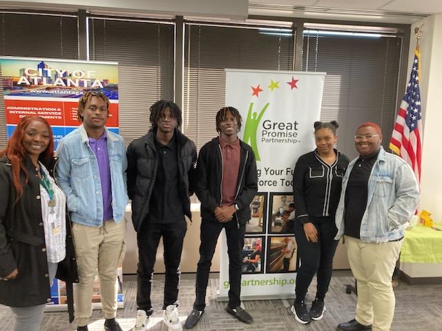 Great Promise Partnership with the City of Atlanta Job Fair exposed great career opportunities today. These WBL students of GIA learned about careers offered in Atlanta and the many career paths they can take. <a href="/DeaKunovac/">Dea Kunovac</a> <a href="/FCSCTAE/">Fulton County Schools CTAE</a> <a href="/FCSWBL/">FCSWBL</a> <a href="/GlobalImpactAc1/">Global Impact Academy</a>