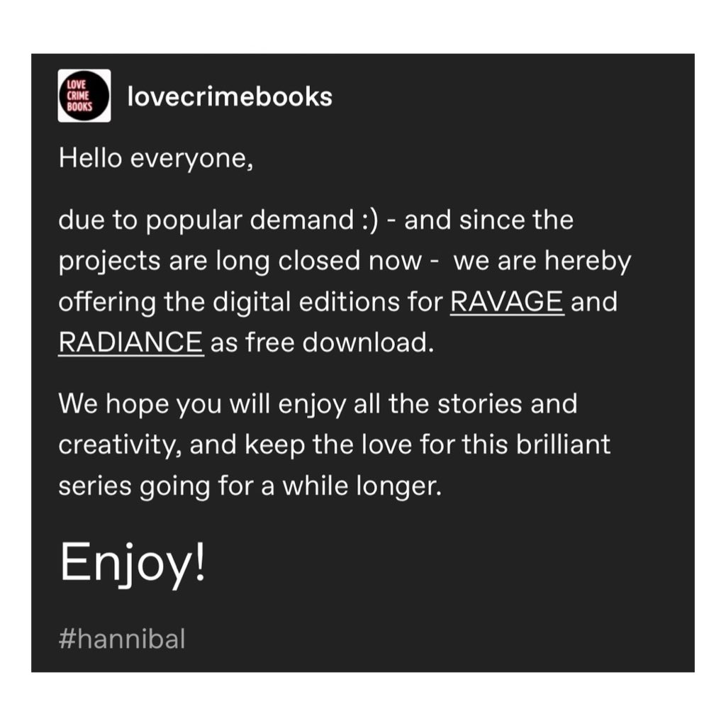 romina_nikolic's tweet photo. Hey #fannibals.. #radiance and #ravage are now available as free downloads 👉 https://t.co/fDocHBKZCC https://t.co/ptVBnRTyoO