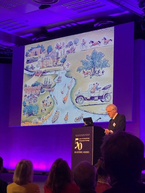 Lord Montagu was invited to present the Savills Lecture at the AGM of the @Historic_Houses today, an organisation his father was President of when it was established 50 years ago. #loveheritage