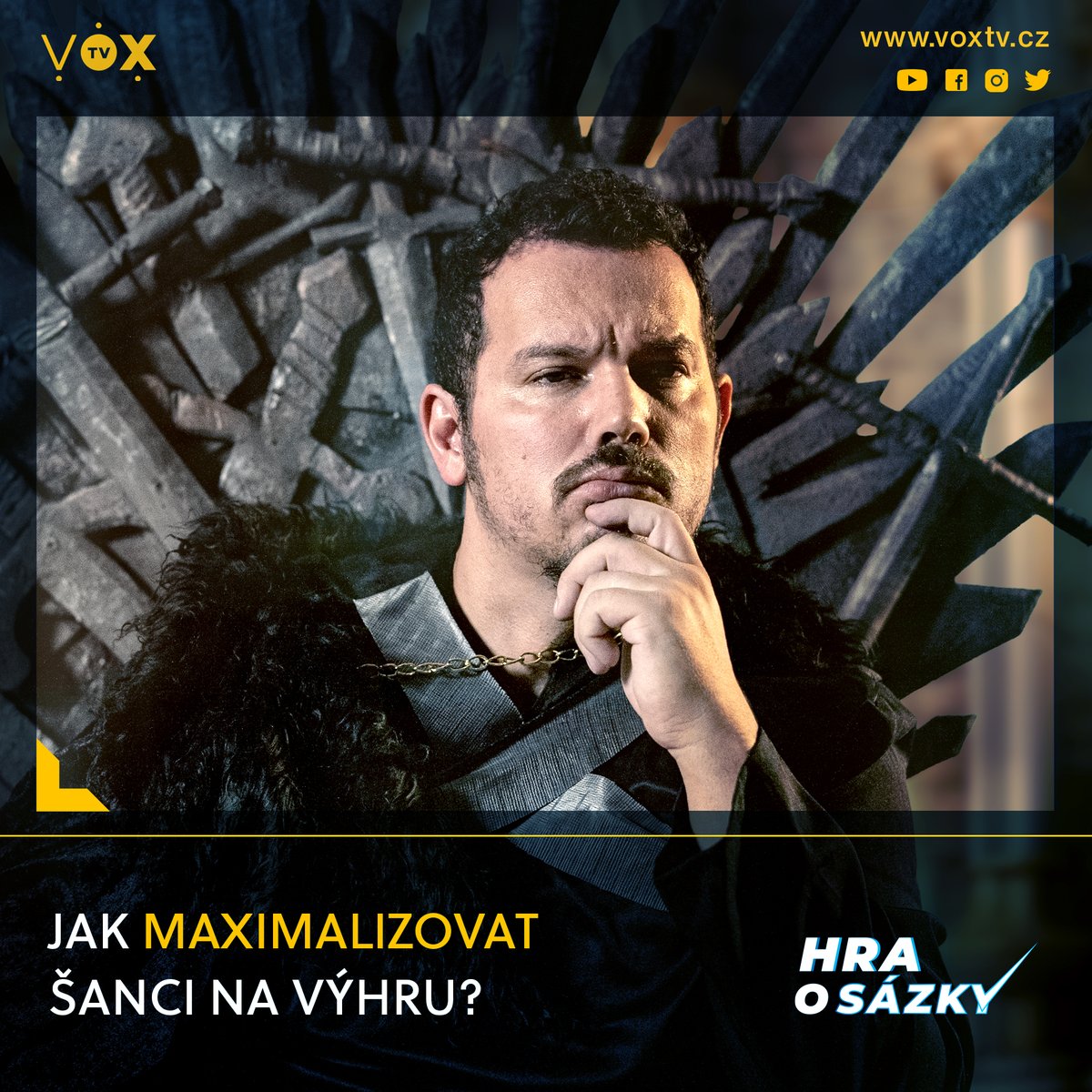 VOXTVCZ's tweet photo. Jak maximalizovat šanci na výhru? 🤔 RobStark
Druhý díl pořadu Hry o sázky na webu https://t.co/GXd0yTNqrD 📺 a Youtube❗
👉 Tentokrát se podíváme, jak vzniká kurz.
👉 Proč NIKDY nesázet all-in❗
👉 A jak maximalizovat šanci na výhru.
#voxtv #hraosazky #robstark https://t.co/bdjjY6ECEJ