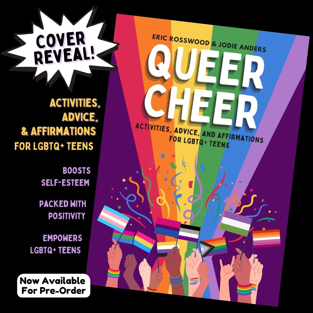 We've been working on this for a while and we're thrilled to finally be able to share the cover! With so much chaos and stress going on in the world, we wanted to create something that would inspire and empower LGBTQ+ teens. Can't wait for you all to read #QueerCheer! ❤️ #LGBTQ