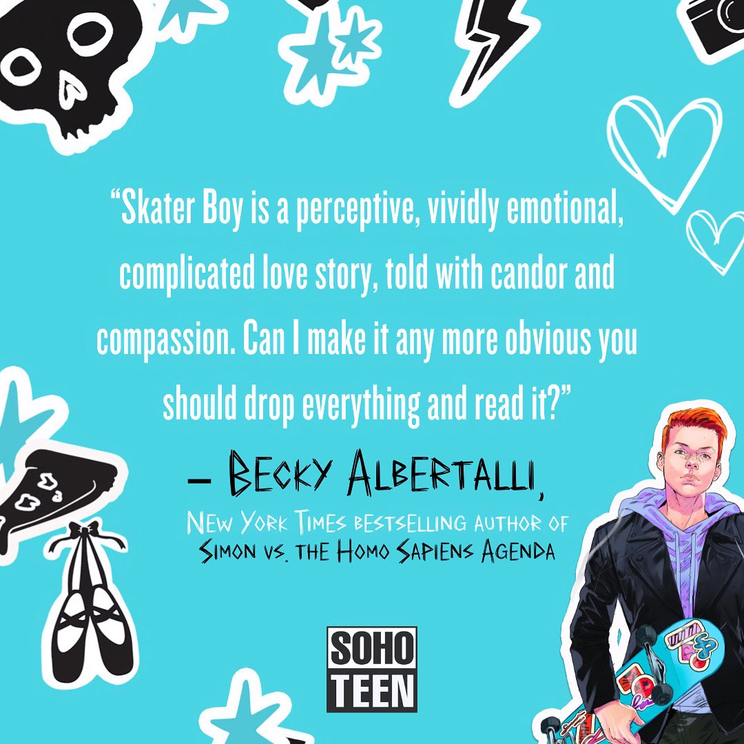 What’s this? 🛹🩰 A @beckyalbertalli cover blurb to kick off my “12 weeks to publication” blurb train? 🚂 YES PLEASE! 🫶🏼😍🙏🏼