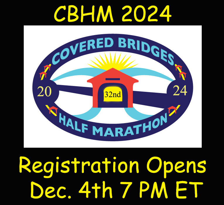 CBHalfMarathon's tweet photo. Time to set your reminders and mark your calendars. The 32nd Covered Bridges Half Marathon goes ON SALE Monday, December 4 beginning at 7 PM ET. 
Race Day is June 2, 2024!!!

Good Luck to ALL and hope to see you next June!! https://t.co/FC4mXalHsu